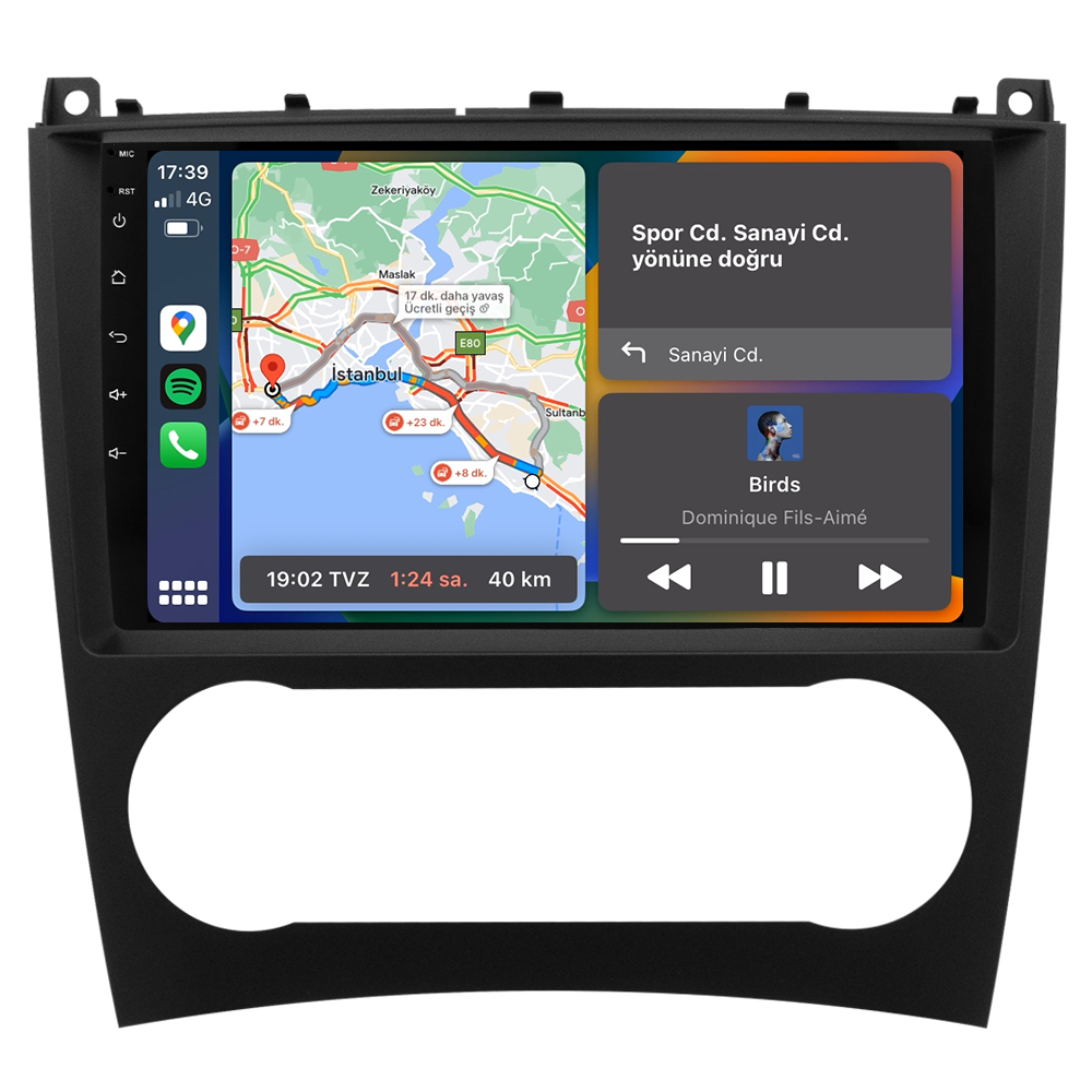 Mercedes C Serisi W203 Android Multimedya Sistemi (2005-2007) CRV-4341XAA