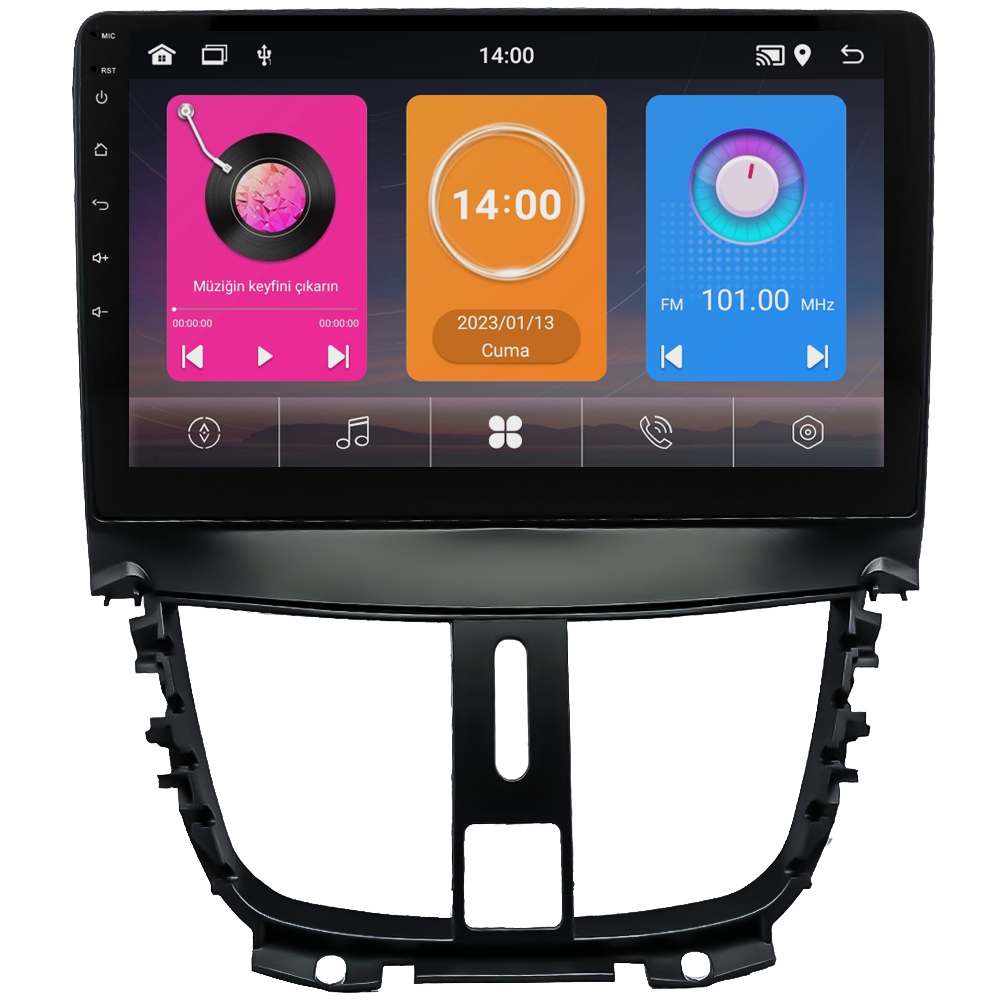 Peugeot 207 Android Multimedya Sistemi (2006-2012) CRV-4421XAA