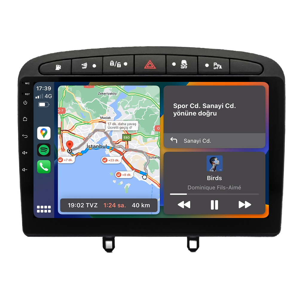 Peugeot 308 Android Multimedya Sistemi (2008-2013) CRV-4426XR