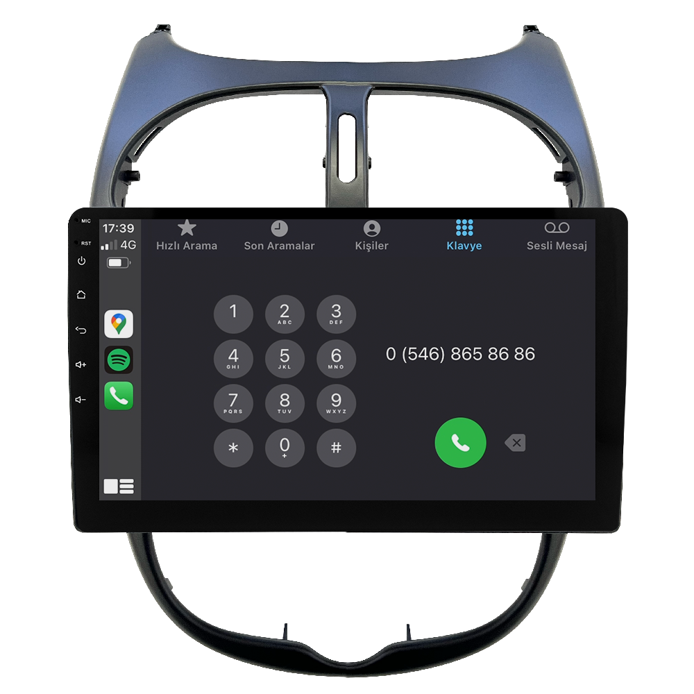 Peugeot 206 Android Multimedya Sistemi (2006-2011) CRV-4427XR