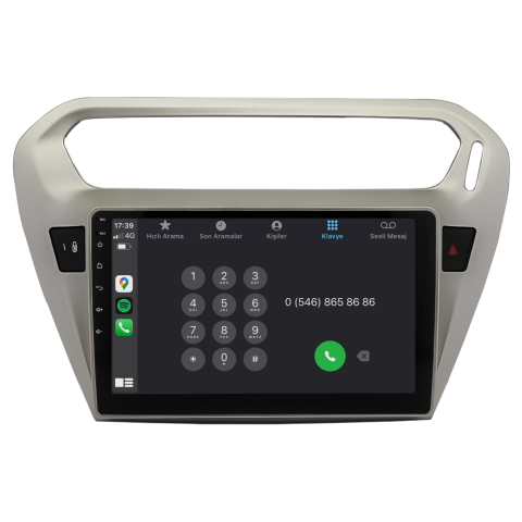 Citroen C-Elysee Android Multimedya Sistemi (2012-2024)