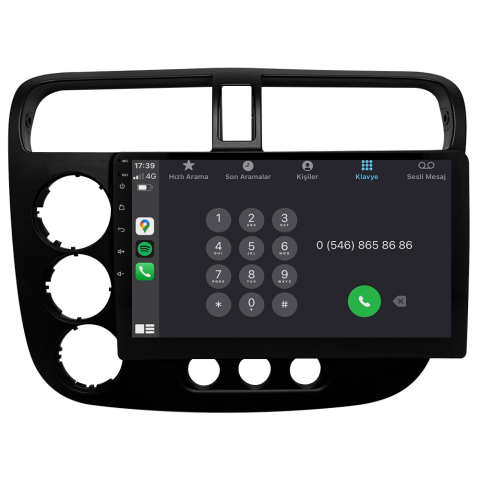 Honda Civic VTEC 2 Android Multimedya Sistemi CRV-4792X