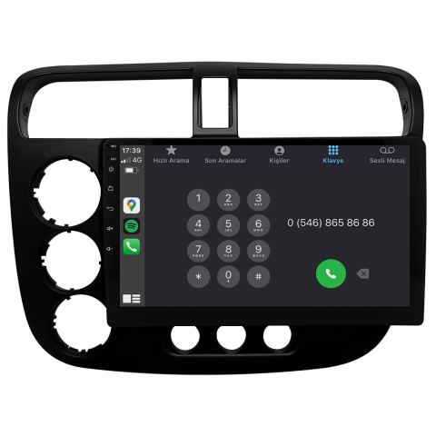 Honda Civic VTEC 2 Android Multimedya Sistemi CRV-4792XAA