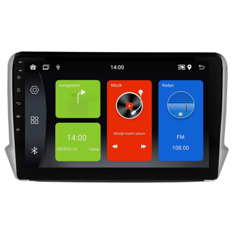 Peugeot 208 Android Multimedya Sistemi (2013-2021)