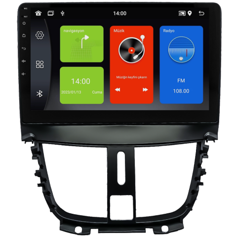 Peugeot 207 Android Multimedya Sistemi (2006-2012)