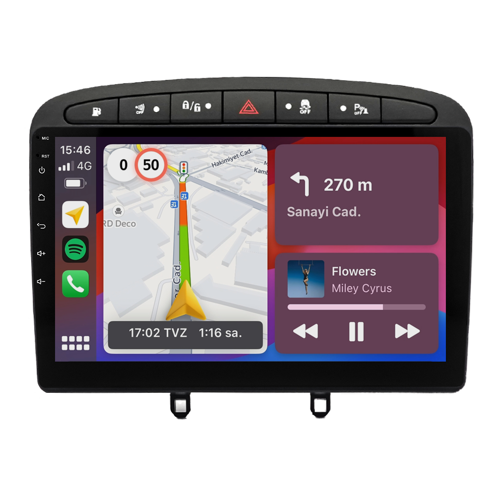 Peugeot 308 Android Multimedya Sistemi (2008-2013) CRV4426XP