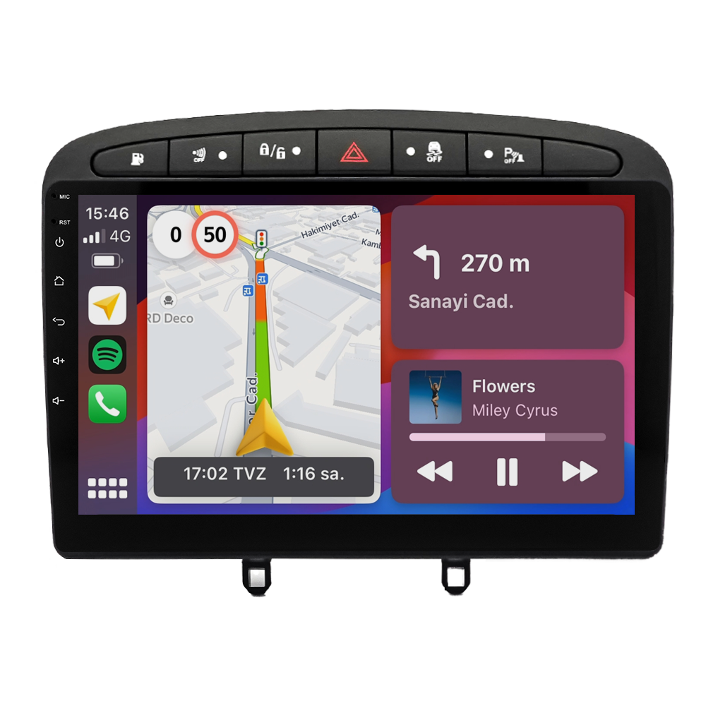 Peugeot 308 Android Multimedya Sistemi (2008-2013) CRV4426XP