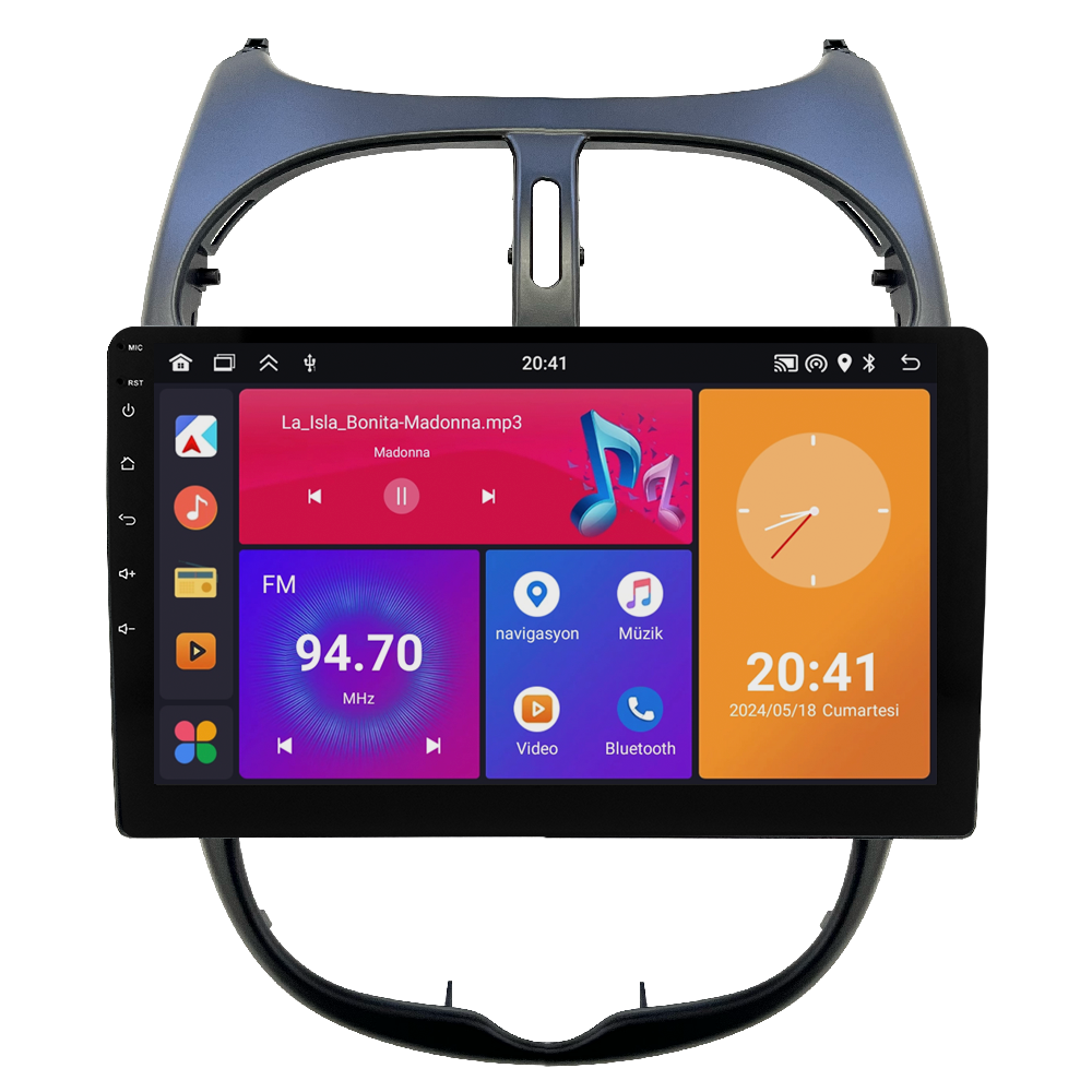Peugeot 206 Android Multimedya Sistemi (2006-2011) CRV4427XP