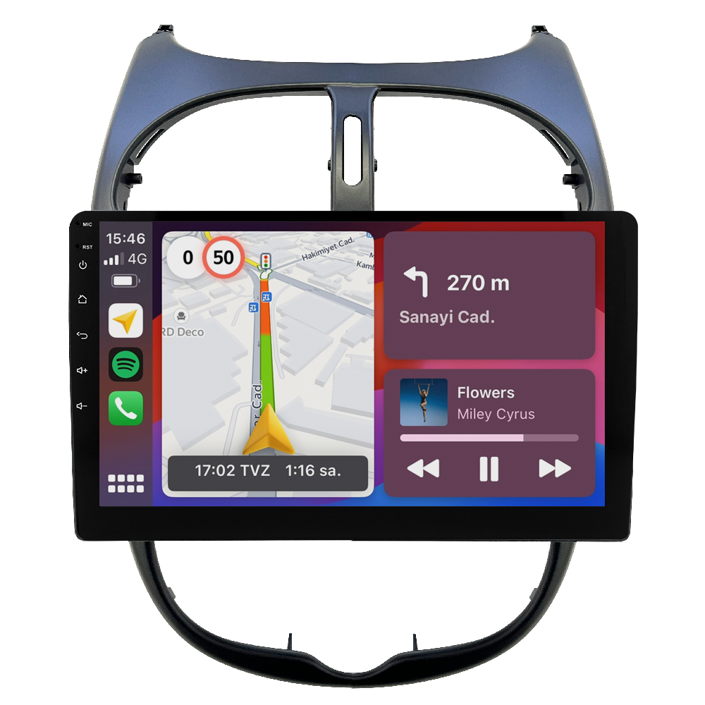 Peugeot 206 Android Multimedya Sistemi (2006-2011) CRV4427XP