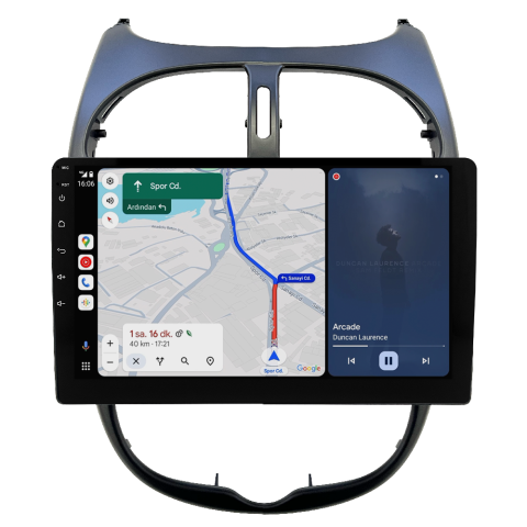 Peugeot 206 Android Multimedya Sistemi (2006-2011) CRV4427XP