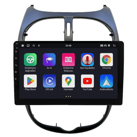 Peugeot 206 Android Multimedya Sistemi (2006-2011) CRV4427XP
