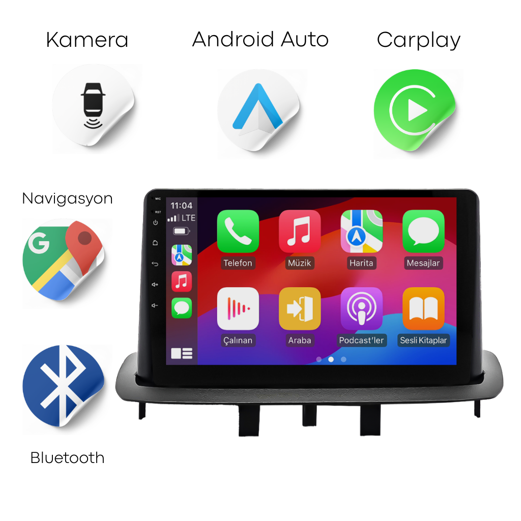 Renault Fluence Android Multimedya Sistemi (2010-2015) CRV4445XP
