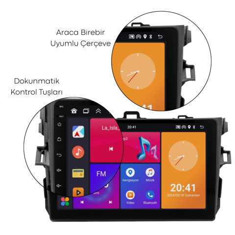 Toyota Corolla Android Multimedya Sistemi (2008-2012) CRV4543XP