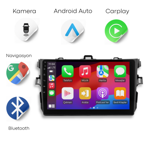 Toyota Corolla Android Multimedya Sistemi (2008-2012) CRV4543XP