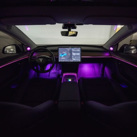 Tesla Model Y Ambiyans Aydınlatma Seti (2020-2024) 64 Renk İç Mekan Işık Paketi Montaj Dahil