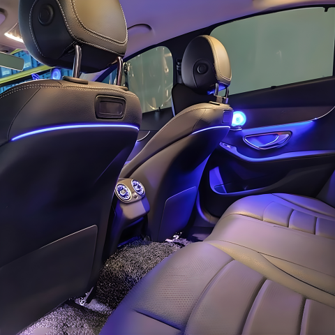 Mercedes W205 C Serisi Ambiyans Aydınlatma Seti 64 Renk İç Mekan Işık Paketi Montaj Dahil