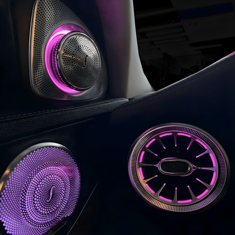 Mercedes W205 C Serisi Ambiyans Aydınlatma Seti 64 Renk İç Mekan Işık Paketi Montaj Dahil