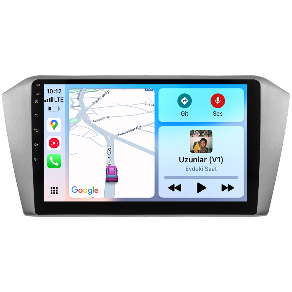 Volkswagen Passat B8 Android Multimedya Sistemi (2015-2023) CRV-4574XD Gri Çerçeve