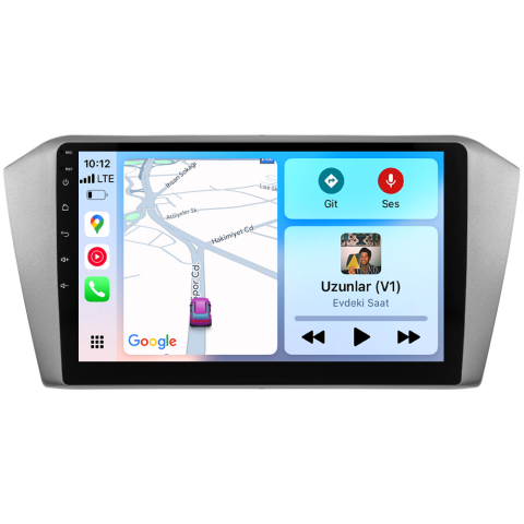 Volkswagen Passat B8 Android Multimedya Sistemi (2015-2023) CRV-4574XD Gri Çerçeve