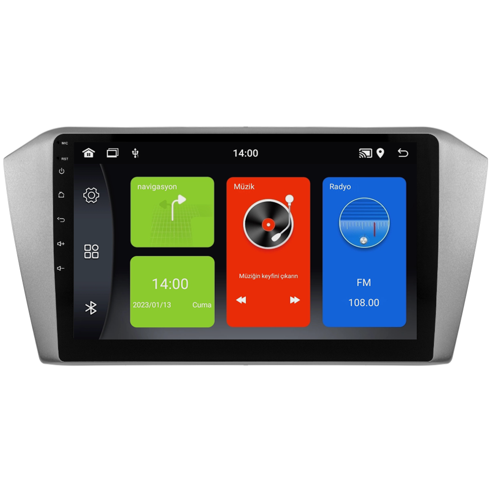 Volkswagen Passat B8 Android Multimedya Sistemi (2015-2023) CRV-4574XDA Gri Çerçeve