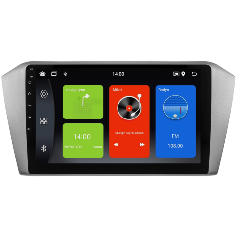 Volkswagen Passat B8 Android Multimedya Sistemi (2015-2023) CRV-4574XDA Gri Çerçeve