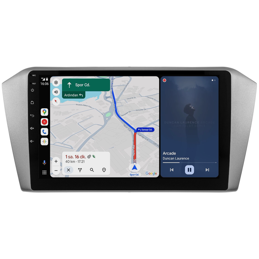 Volkswagen Passat B8 Android Multimedya Sistemi (2015-2023) CRV4574XP Gri Çerçeve