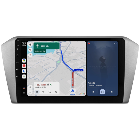 Volkswagen Passat B8 Android Multimedya Sistemi (2015-2023) CRV4574XP Gri Çerçeve