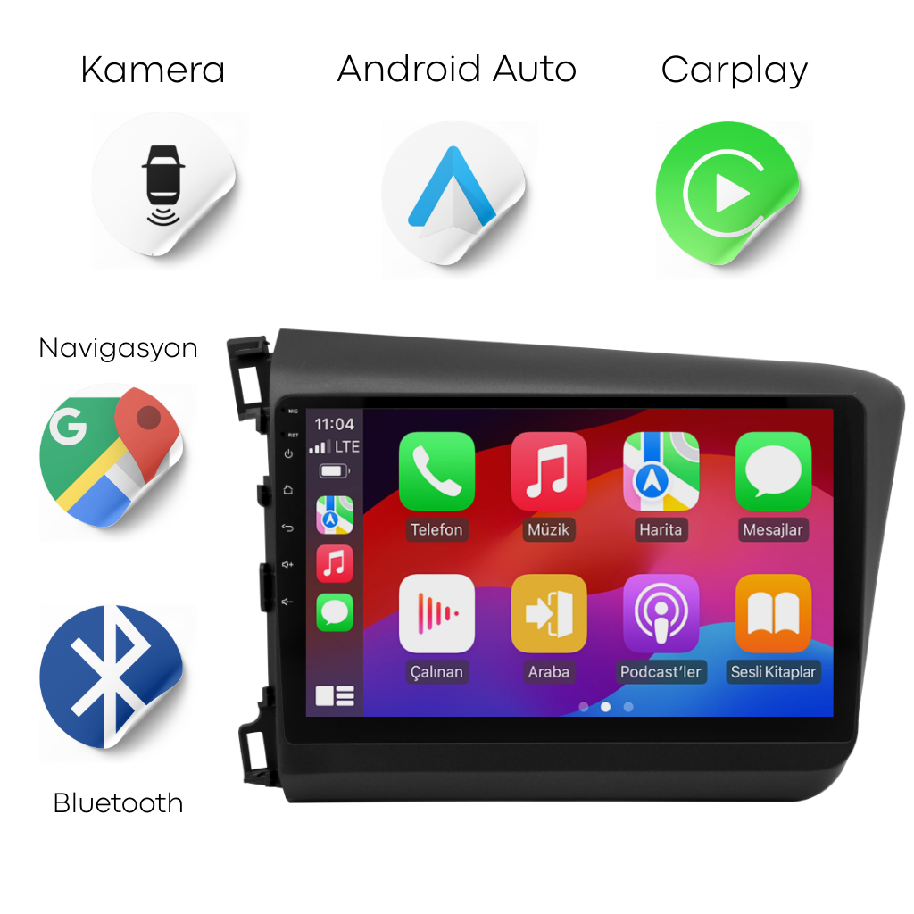 Honda Civic FB7 Android Multimedya Sistemi (2012-2016) CRV4147XP