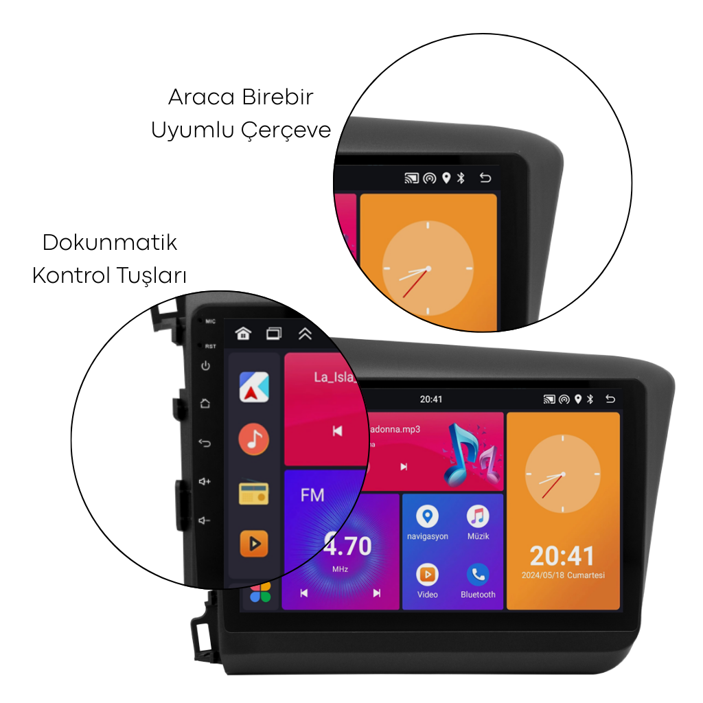 Honda Civic FB7 Android Multimedya Sistemi (2012-2016) CRV4147XP