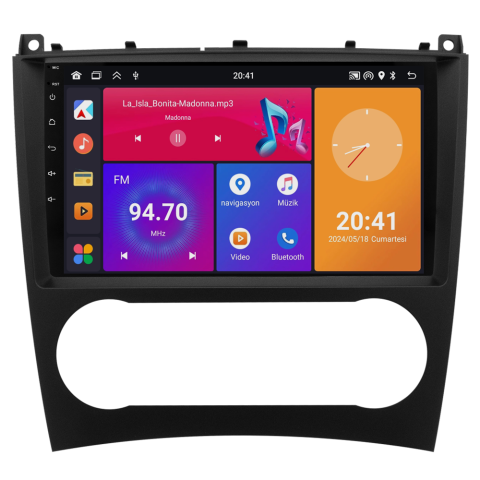 Mercedes C Serisi W203 Android Multimedya Sistemi (2005-2007) CRV4341XP