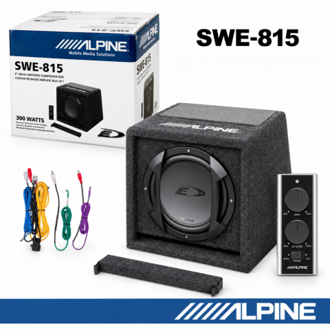 Alpine SWE-815 20 cm 300W Max Amfili Kabinli Subwoofer