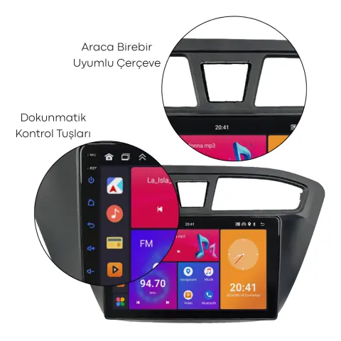 Hyundai i20 Android Multimedya Sistemi (2015-2017)