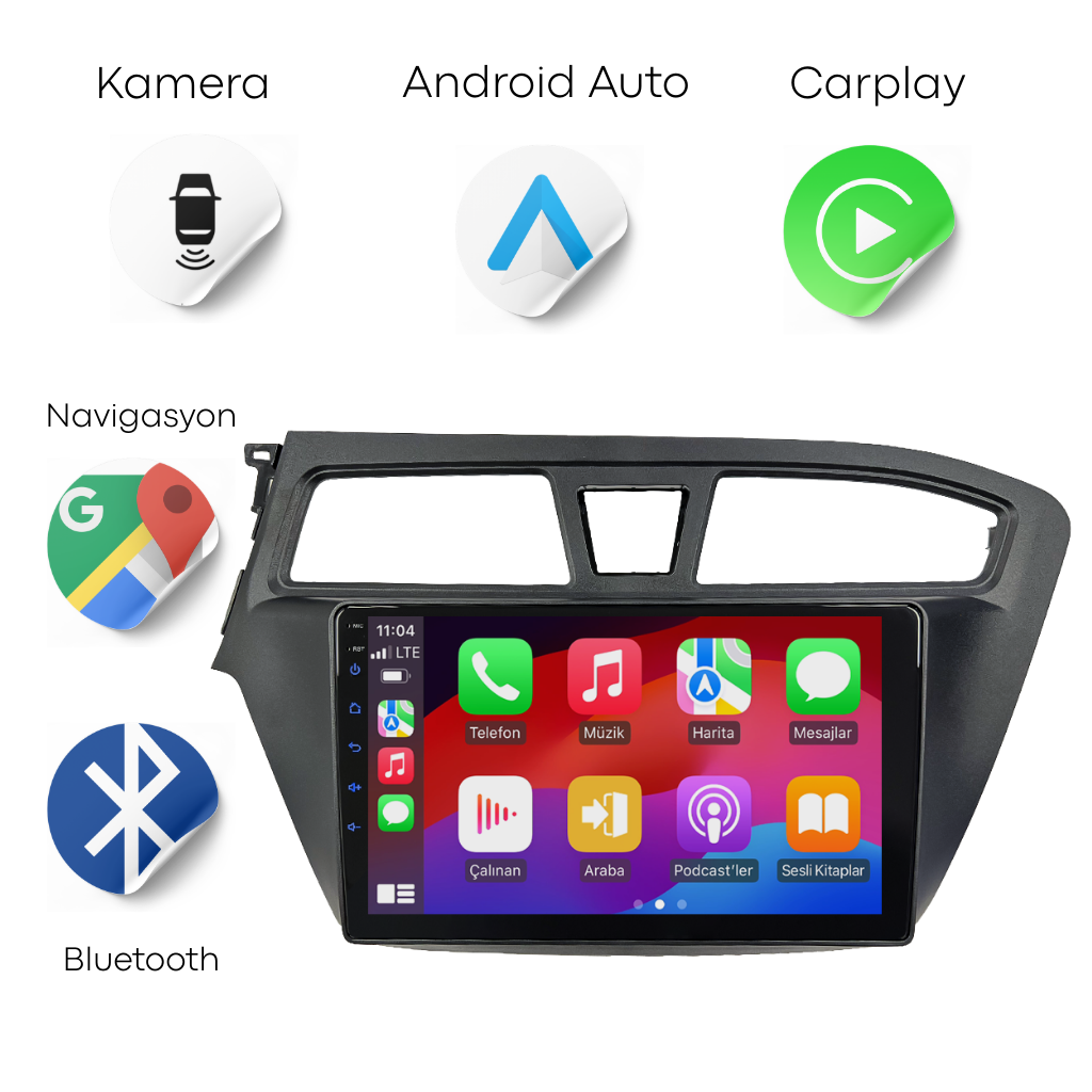 Hyundai i20 Android Multimedya Sistemi (2015-2017)