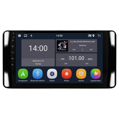 Skoda Scala Android Multimedya Sistemi (2021+) CRV-4946XD - Piano Black Çerçeve