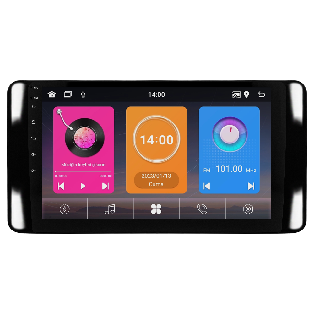 Skoda Scala Android Multimedya Sistemi (2021+) CRV-4946XAA Piano Black Çerçeve