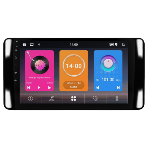 Skoda Scala Android Multimedya Sistemi (2021+) CRV-4946XAA Piano Black Çerçeve