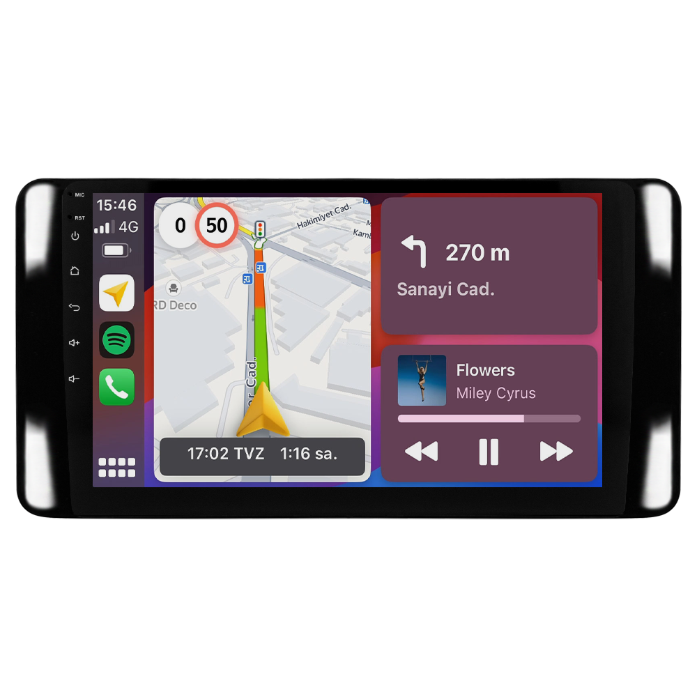 Skoda Scala Android Multimedya Sistemi (2021+) CRV4946XP Piano Black Çerçeve