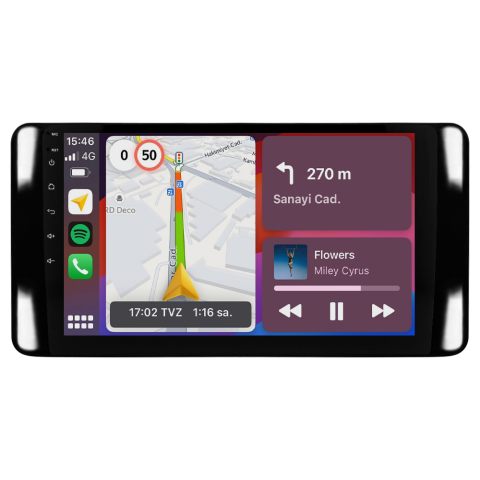 Skoda Scala Android Multimedya Sistemi (2021+) CRV4946XP Piano Black Çerçeve