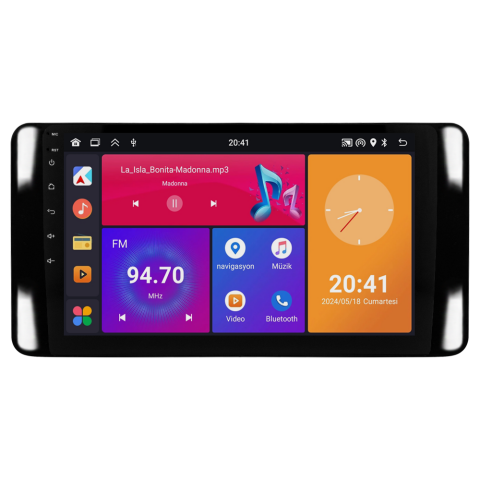 Skoda Scala Android Multimedya Sistemi (2021+) CRV4946XP Piano Black Çerçeve