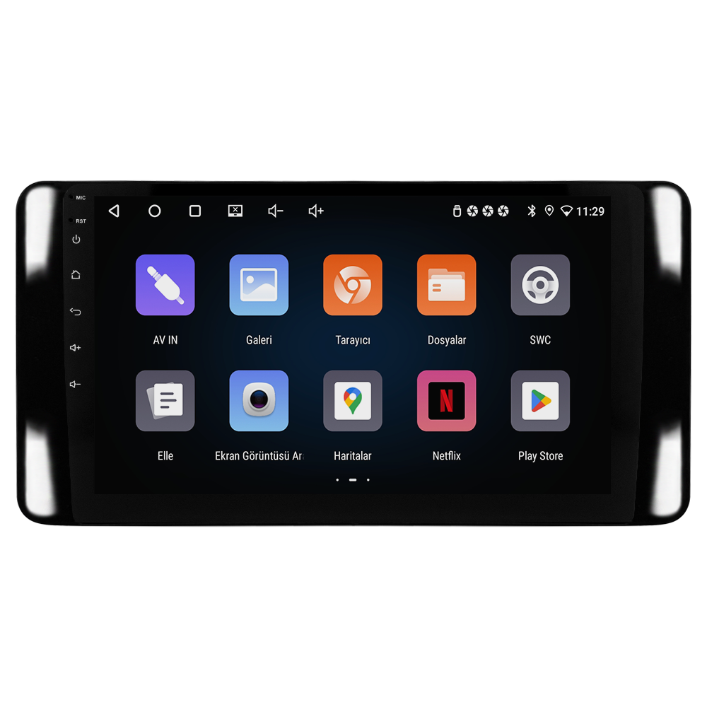 Skoda Scala Android Multimedya Sistemi (2021+) CRV-4946XR Piano Black Çerçeve