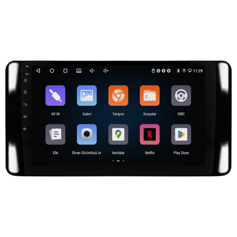 Skoda Scala Android Multimedya Sistemi (2021+) CRV-4946XR Piano Black Çerçeve