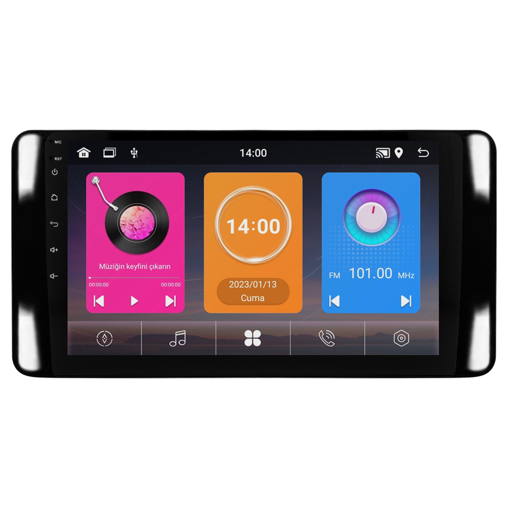 Skoda Kamiq Android Multimedya Sistemi (2021+) CRV-4947XAA Piano Black Çerçeve