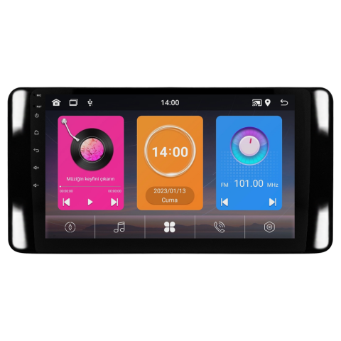 Skoda Kamiq Android Multimedya Sistemi (2021+) CRV-4947XAA Piano Black Çerçeve