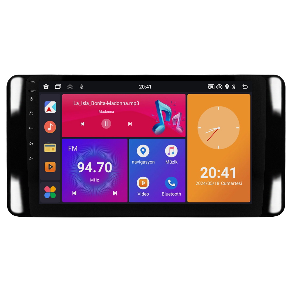 Skoda Kamiq Android Multimedya Sistemi (2021+) CRV4947XP Piano Black Çerçeve