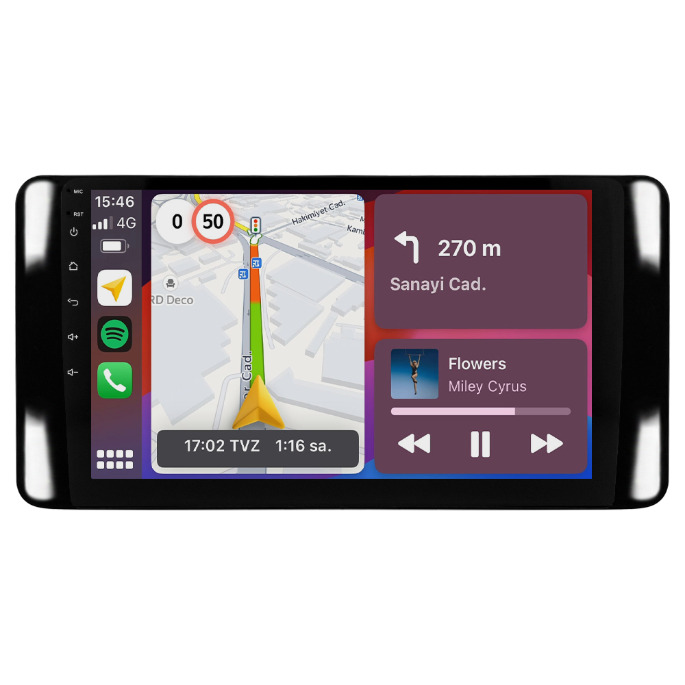 Skoda Kamiq Android Multimedya Sistemi (2021+) CRV4947XP Piano Black Çerçeve