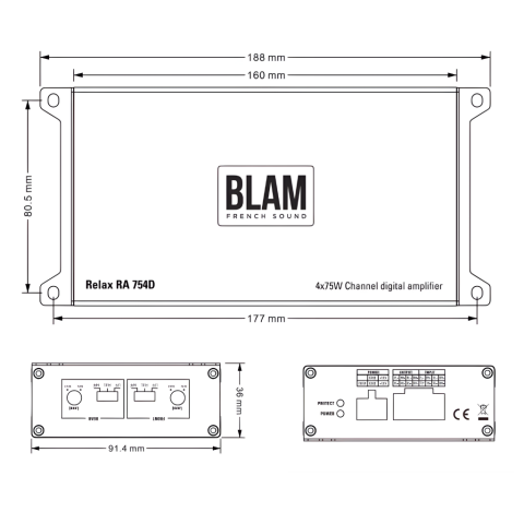BLAM RA754D Relax 4 Kanal Mini Amfi