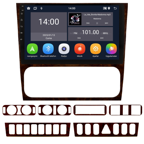 Mercedes Benz C Serisi W202 Android Multimedya Sistemi (1992-2000) CRV-4937XD