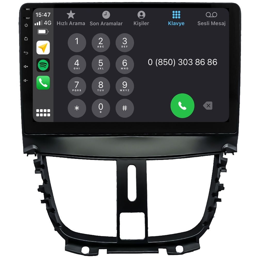 Peugeot 207 Android Multimedya Sistemi (2006-2012) CRV4421XP