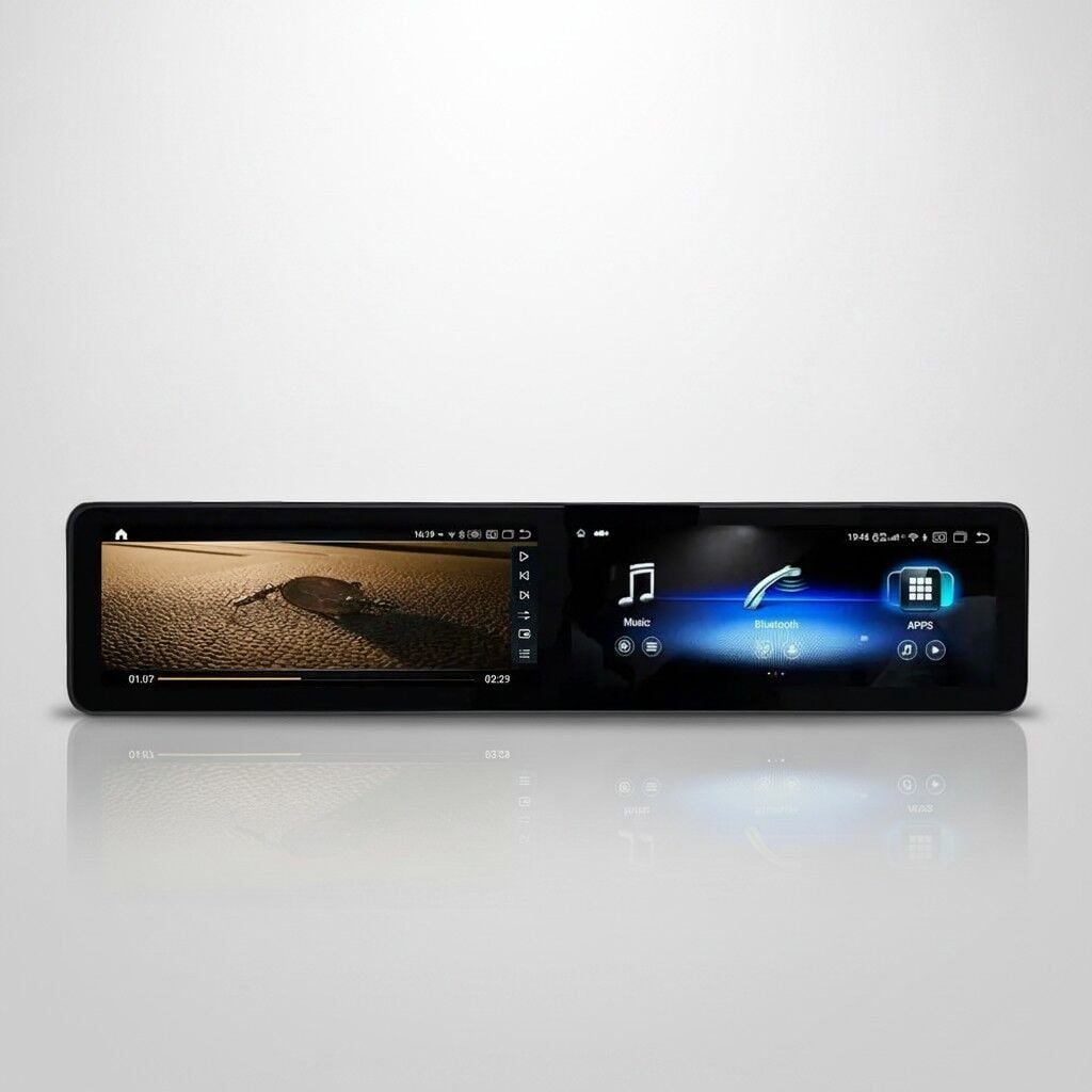 Mercedes W205 Çift 12.3'' Ekran Android Multimedya – CarPlay + Android Auto