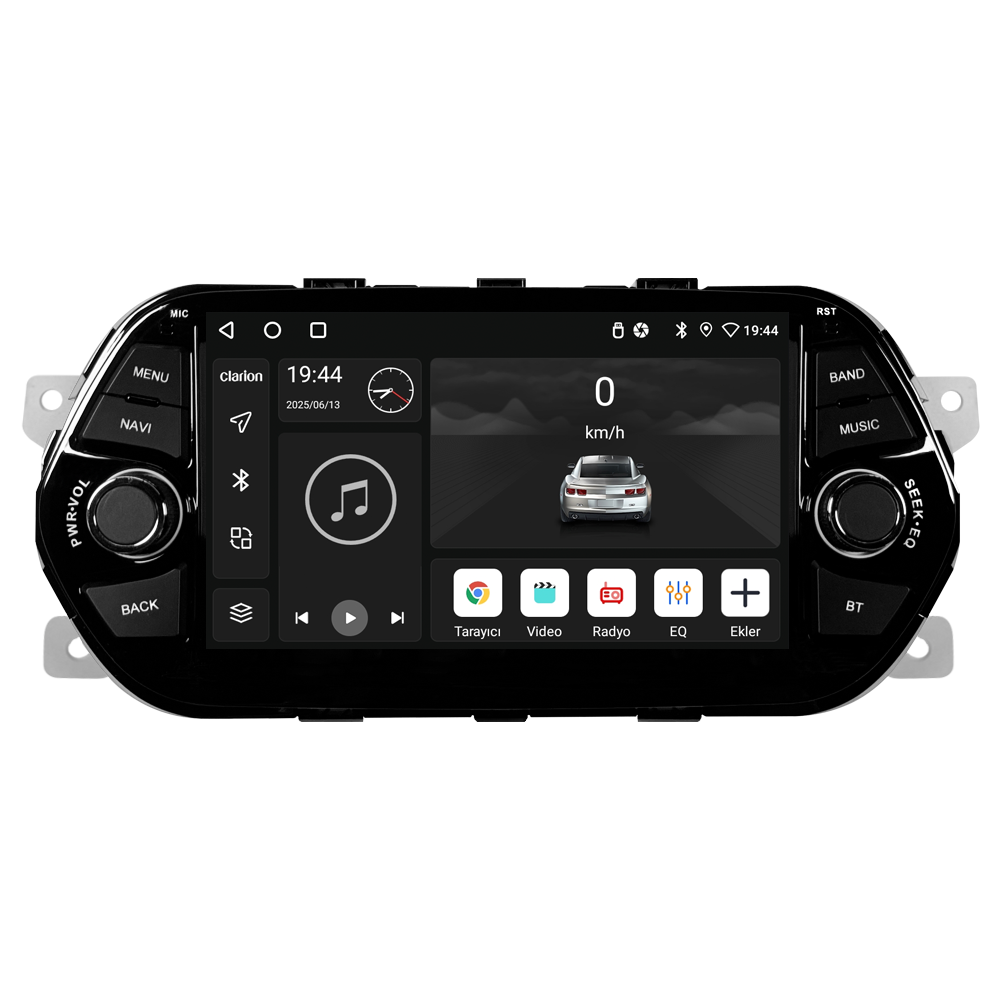 Clarion Fiat Egea Android Multimedya Sistemi (2014-2025) | 4GB RAM 64GB Hafıza | 7” Ekran | CarPlay & Android Auto | Geri Görüş Kamerası CRV-4926C